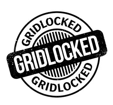 Gridlocked rubber stamp 스톡 일러스트