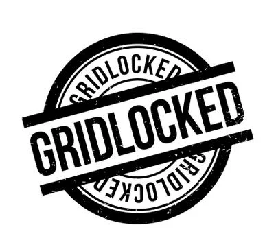 Gridlocked rubber stamp Illustrazione stock