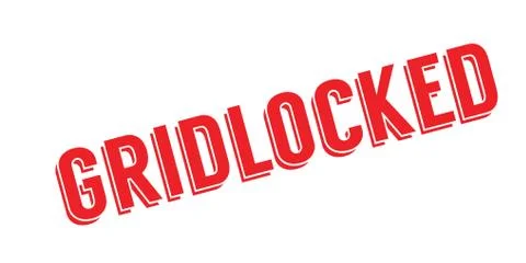 Gridlocked rubber stamp Stock Illustration