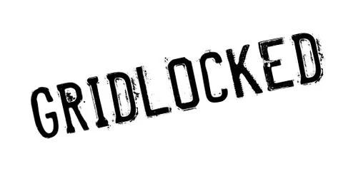 Gridlocked rubber stamp Illustrazione stock