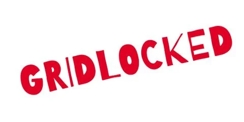 Gridlocked rubber stamp 스톡 일러스트