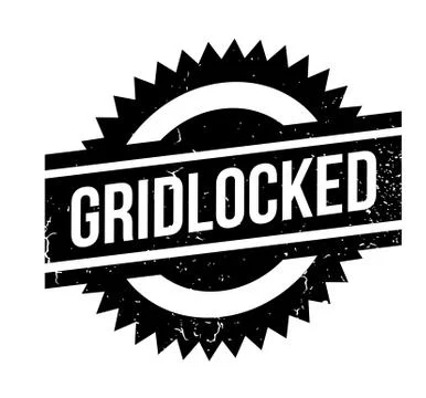 Gridlocked rubber stamp Illustrazione stock