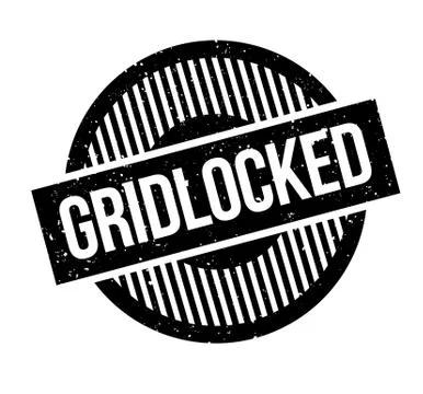 Gridlocked rubber stamp Illustrazione stock