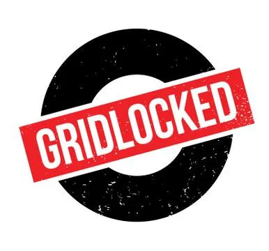 Gridlocked rubber stamp Stock Illustration