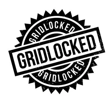 Gridlocked rubber stamp Stock Illustration