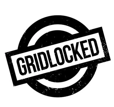 Gridlocked rubber stamp 스톡 일러스트