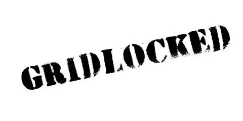 Gridlocked rubber stamp 스톡 일러스트