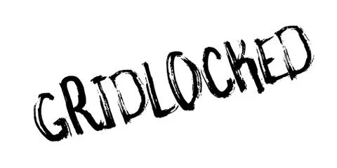 Gridlocked rubber stamp Stock Illustration