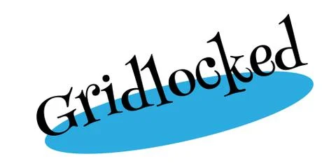 Gridlocked rubber stamp Illustrazione stock