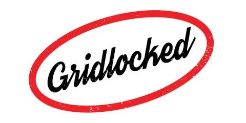 Gridlocked rubber stamp Illustrazione stock