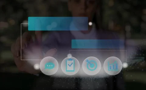 Grids And Different Set Up Of The Icons Latest Digital Technology, Social Media 스톡 사진