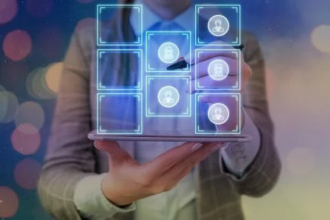 Grids And Different Set Up Of The Icons Latest Digital Technology, Social Media Stock Photos