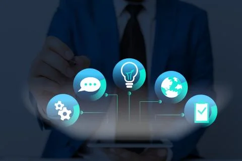 Grids And Different Set Up Of The Icons Latest Digital Technology, Social Media Stock Photos