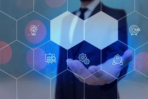 Grids And Different Set Up Of The Icons Latest Digital Technology, Social Media Stock Photos