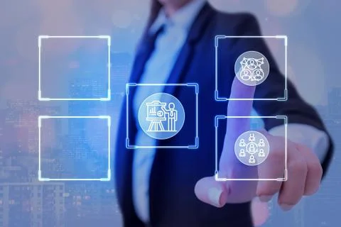 Grids And Different Set Up Of The Icons Latest Digital Technology, Social Media Stock Photos