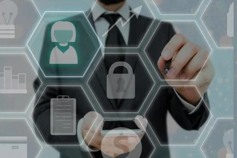 Grids And Different Set Up Of The Icons Latest Digital Technology, Social Media Stock Photos