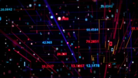 Grids Digital Space Stock Footage 280408693