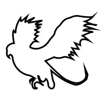 Griffin outline on white background Illustrazione stock