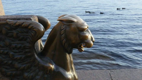 Griffin winged lion Stock Footage 123968938