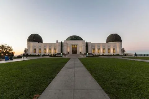 Griffith oberservatory before dawn Stock Photos
