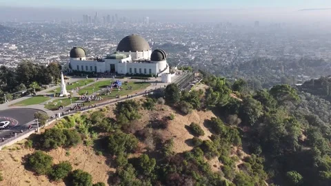 Griffith Observatory, 360 view with Los Angeles Background - 10/18/24 Stock Footage 296613569