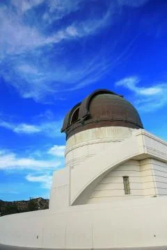 Griffith observatory with blue sky Stock Photos