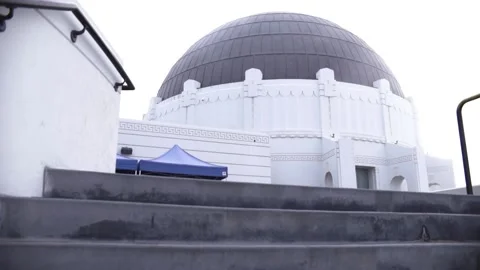 Griffith Observatory Empty Steps HFR Stock Footage 136629223