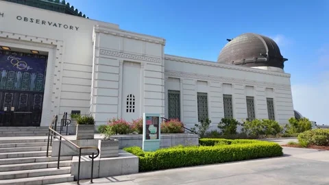 Griffith Observatory is a famous observatory in Los Angeles, California. Stock Footage 338029890