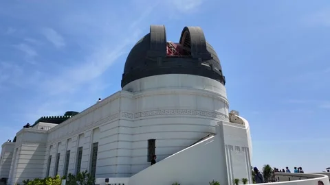 Griffith Observatory is a famous observatory in Los Angeles, California. Stock Footage 338029893