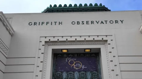 Griffith Observatory is a famous observatory in Los Angeles, California. Stock Footage 338029895