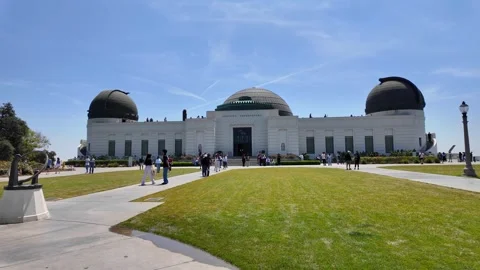 Griffith Observatory is a famous observatory in Los Angeles, California. Stock Footage 338029907