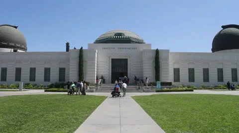 Griffith Observatory front entrance Video stock 24974854