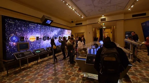 Griffith Observatory Los Angeles - Interior Exhibits Stock Footage 86578778