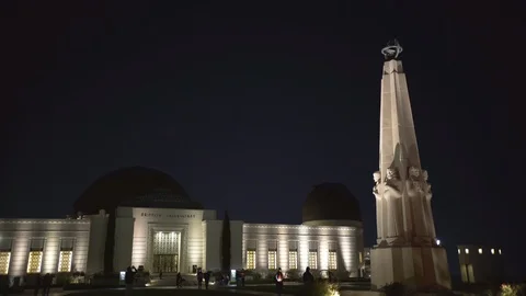 Griffith Observatory at night Stock Footage 87081905