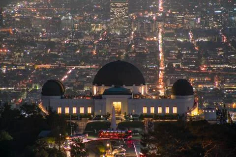 Griffith Observatory Night Time Stock Photos