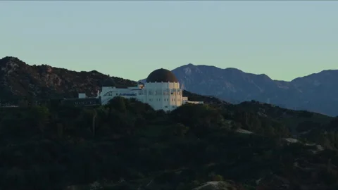 Griffith Observatory at Sunset in Los Angeles Video stock 342680100
