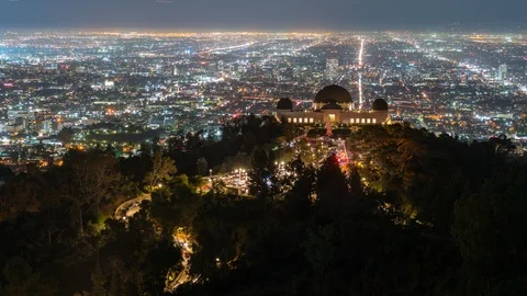Griffith Observatory Traffic Timelapse 库存影片 121729469