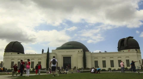 Griffith Observatory visitors in Hollywood, CA Stock Footage 64273328