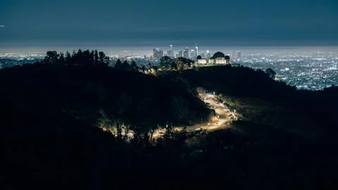 GRIFFITH OBSERVATORY Wide Perspective Stock Photos
