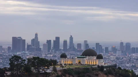 Griffith Park Observatory Timelapse Los Angeles Stock Footage