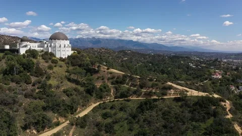Griffith Park Observatory Wide pull Stock Footage 133466259