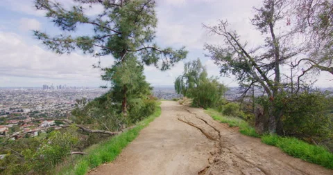 Griffith Park Trail During The Covid19 Pandemic in Los Angeles, California Stock Footage 151232848