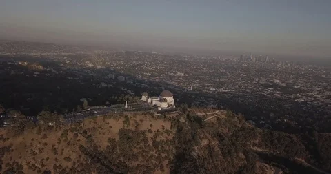 Grifith observatory Aerial Stock Footage 84126120