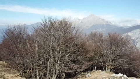 Grigna mountain and Lecco Lake Stock Footage