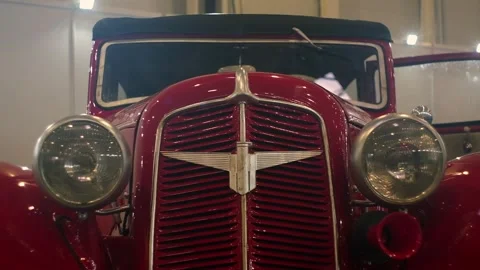 Grill of an Adler Trumph Junior at Bucharest Auto Show and Accessories 2024 Stock-Footage 290030081