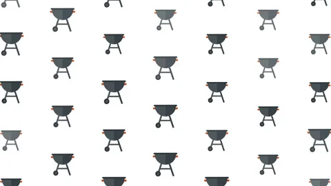 Grill Barbecue Repeating Pattern Video Loop Background for Cookout Stock Footage 339431303