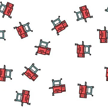 Grill bbq equipment vector seamless pattern Stock Illustration