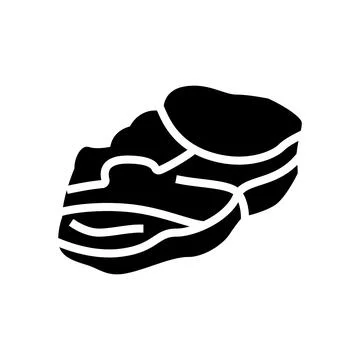 Grill beef glyph icon vector illustration Stock Illustration