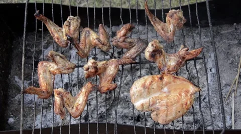 Grill chicken Stock Footage 52371639