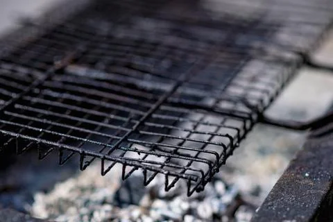 Grill with coals Stock Photos
